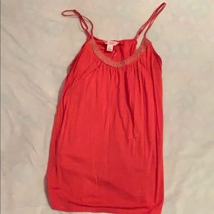 Tank top with beaded top